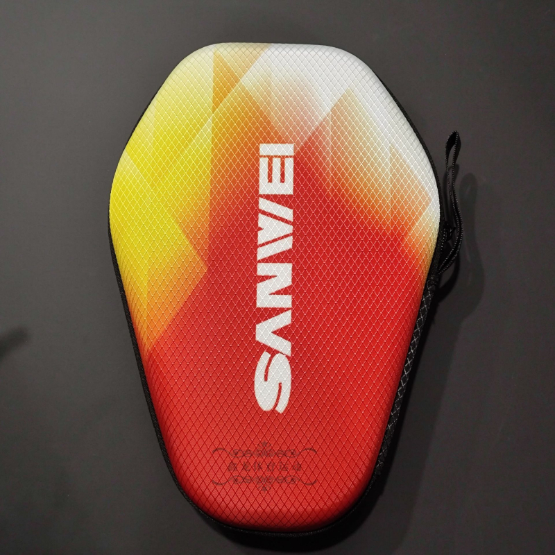 3D твърд калъф за ракета за тенис на маса, правоъгълен твърд корпус, подходящ за тенис на маса и бадминтон, Oxford плат, марка Three-dimensional sanwei