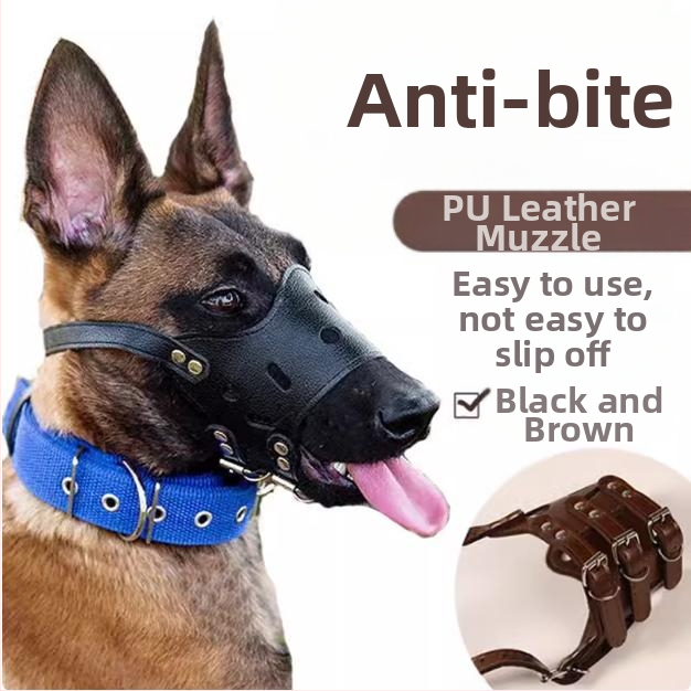 Odinė šunų snukio kaukė su antiįkandimo ir anti-laužymo funkcijomis, užkerta kelią chaotiškam valgymui