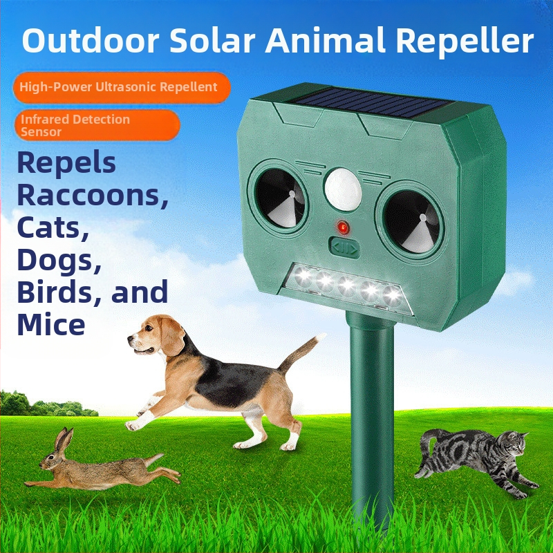 Saulės energijos ultragarso atbaidytuvą graužikams, kvadratinis dizainas, 5.5, 400-1000, 2