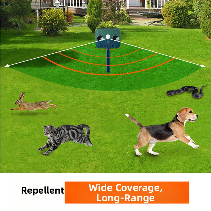 Соларен ултразвуков репелент за гризачи, квадратен дизайн, 5.5, 400-1000, 2