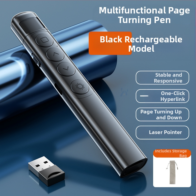 Xinlin PPT писалка за превъртане на страници с лазерен указател, зареждаща, ABS корпус, универсална съвместимост, лого отпечатано