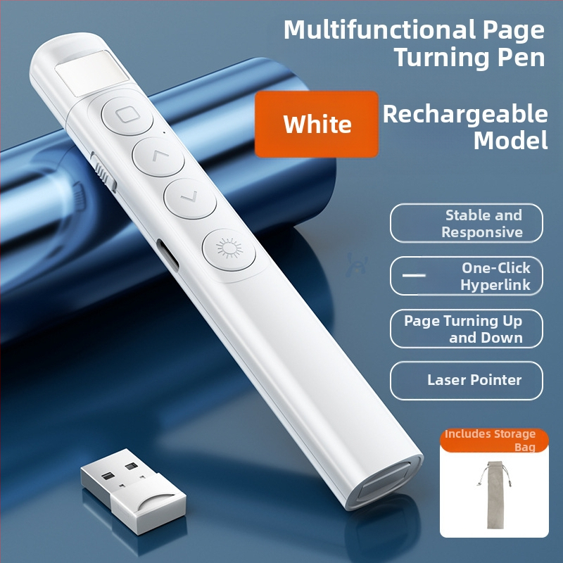 Xinlin PPT писалка за превъртане на страници с лазерен указател, зареждаща, ABS корпус, универсална съвместимост, лого отпечатано