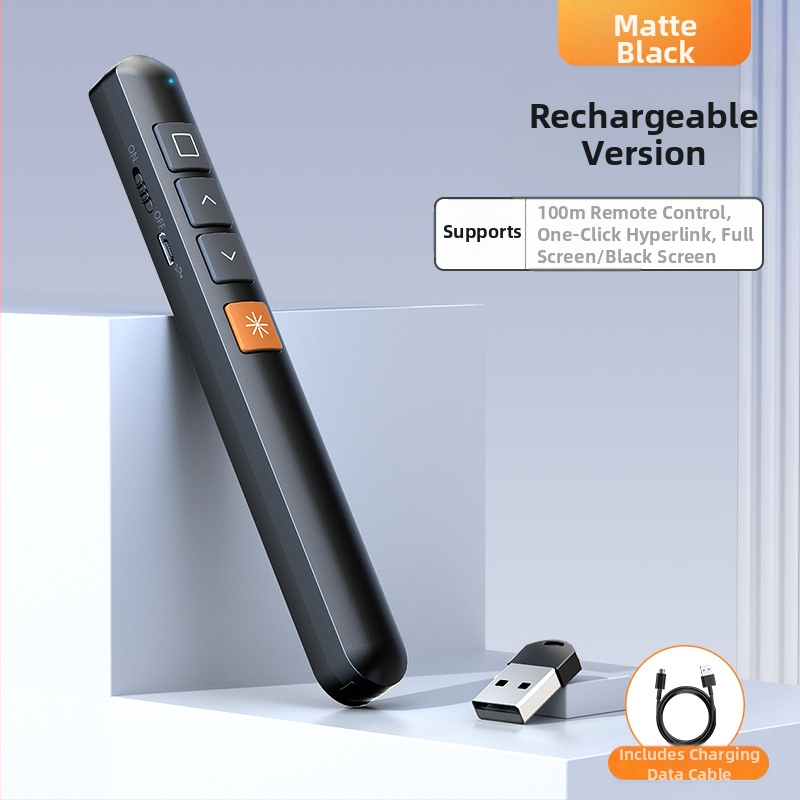 Xinlin PPT писалка за превъртане на страници с лазерен указател, зареждаща, ABS корпус, универсална съвместимост, лого отпечатано