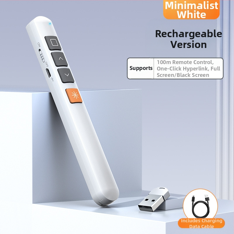 Xinlin PPT писалка за превъртане на страници с лазерен указател, зареждаща, ABS корпус, универсална съвместимост, лого отпечатано