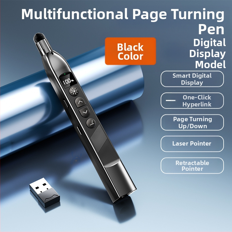 Xinlin PPT писалка за превъртане на страници с лазерен указател, зареждаща, ABS корпус, универсална съвместимост, лого отпечатано