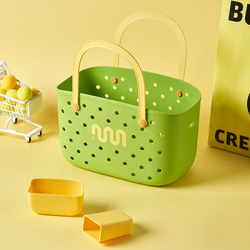Dopamine kézi kosár - Sokoldalú PP bevásárlókosár, Modell Dopamine Hand Basket, Modern egyszerű stílus