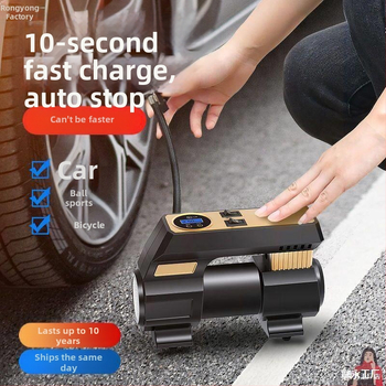 Elektriskā riepu pumpa - augsta spiediena, pārnēsājama, automobiļa uzstādāma, viencilindru, ar manometru (<80W)