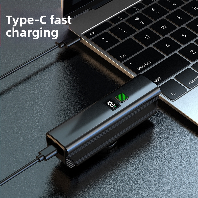 Светлина за предна част на велосипед за нощно каране – 10W LED, батерия 3000–4500 mAh, захранвана с батерия, обхват до 50 м, зарядно включено