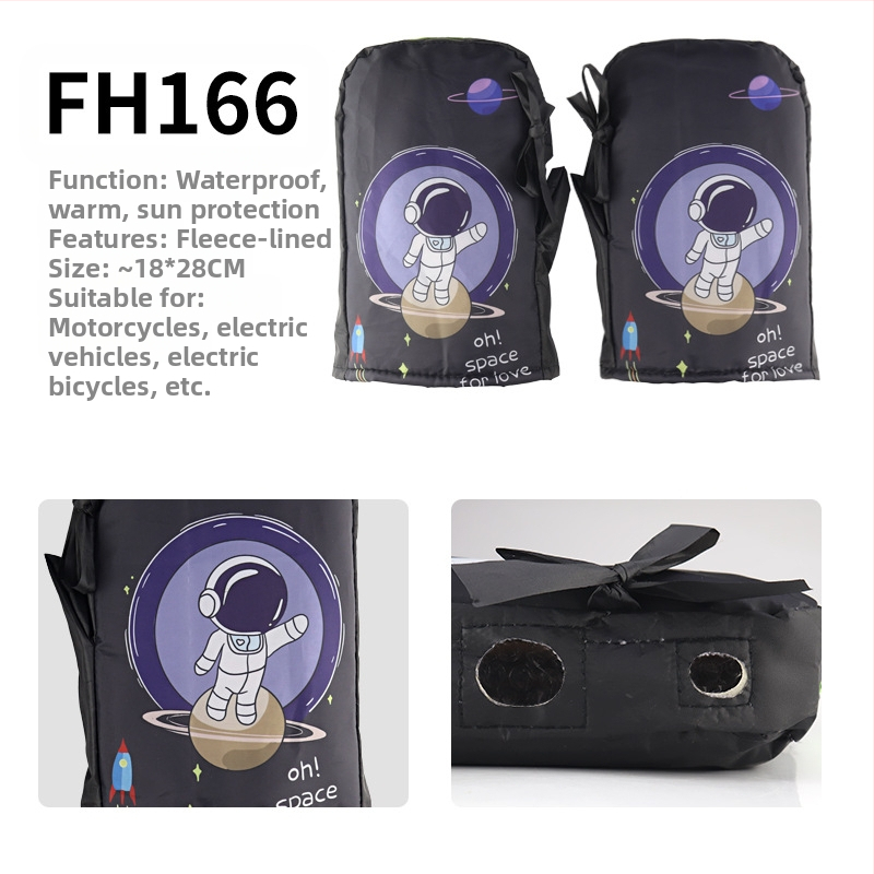 Naidun bao Zimné rukavice na riadidlá pre elektrické vozidlá, nepremokavé a teplé