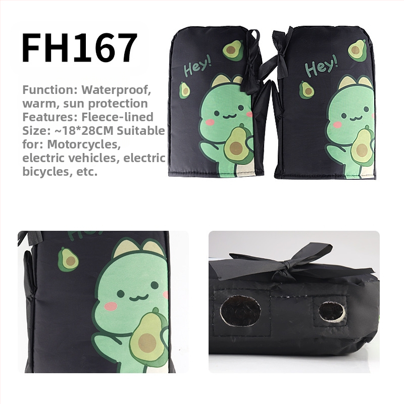 Naidun bao Zimné rukavice na riadidlá pre elektrické vozidlá, nepremokavé a teplé