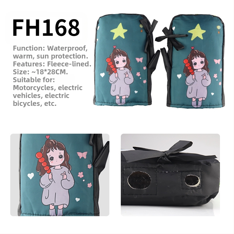 Naidun bao Zimné rukavice na riadidlá pre elektrické vozidlá, nepremokavé a teplé