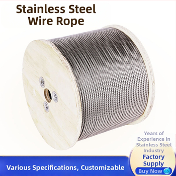 304 неръждаема стомана въже за повдигане — двойно усукване, Siro lay, дясно завъртане, якост на опън 1570 MPa