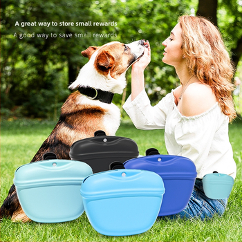 Σιλικόνης τσαντάκι λιχουδιών για εκπαίδευση σκύλων, φορητή ζώνη μέσης για εξωτερικές λιχουδίνες
