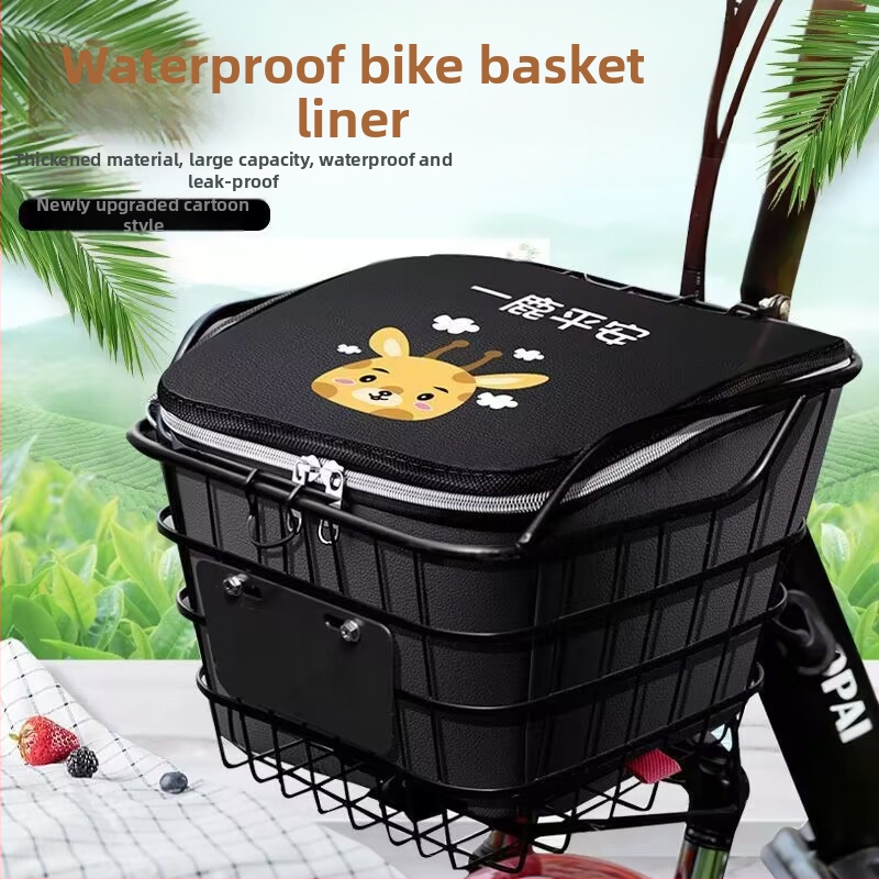 Priekinis krepšys elektriniam dviračiui, poliesterio pluoštas, su įdėklu, Jia Ning