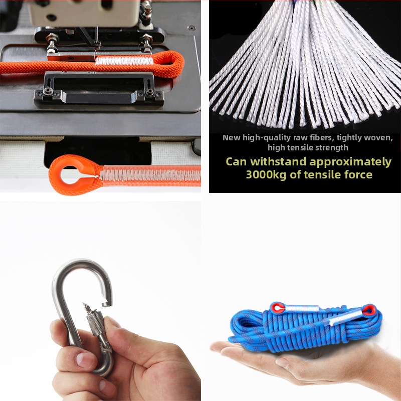 Nailona drošības kāpšanas aukla – šoka absorbēšana, ārēji kalnu pārgājieni, dažādi garumi