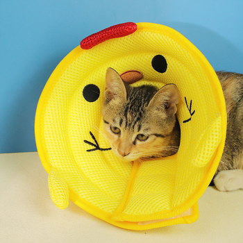 Γάτα Μετεγχειρητικό Μαλακό Ελιζαμπετιανό Κολάρο — Προστατευτικό Κάλυμμα, Καρτούν Σχέδιο, Υλικό Διπλής Σύνθεσης: Βαμβακερό Νήμα + Σφουγγάρι, Στυλ Πριγκίπισσα