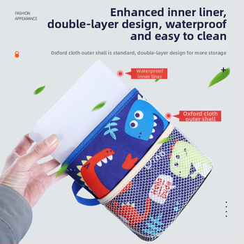 Κουτί αποθήκευσης για πίσω κάθισμα αυτοκινήτου, κρεμαστό, cartoon σχέδιο, αδιάβροχο ύφασμα Oxford, με εκτύπωση λογοτύπου