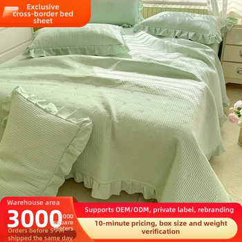 Lova užtiesalos iš regeneruotos celiuliozės pluošto, siuvinėta ir išsiuvinėta, reaktyvus dažymas, vienos spalvos, princesės stilius