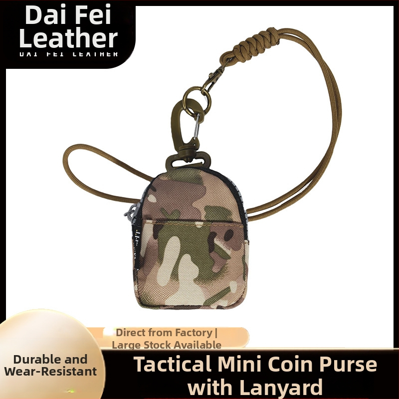 Oxfordo audinio mini piniginė su kortelių laikikliu ir raktų saugykla, vientisa, poliesterio įdėklas, kasdieniam naudojimui