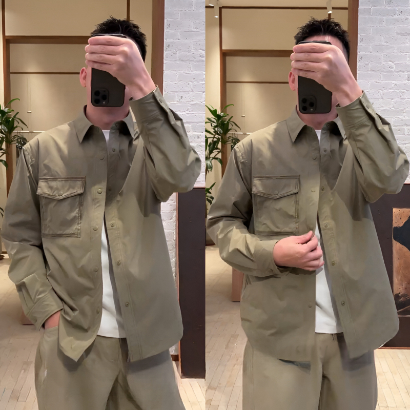 Liinist särk lapellõlise kraega, pikkade varrukatega, vaba lõige, ühes toonis, kevad 2025