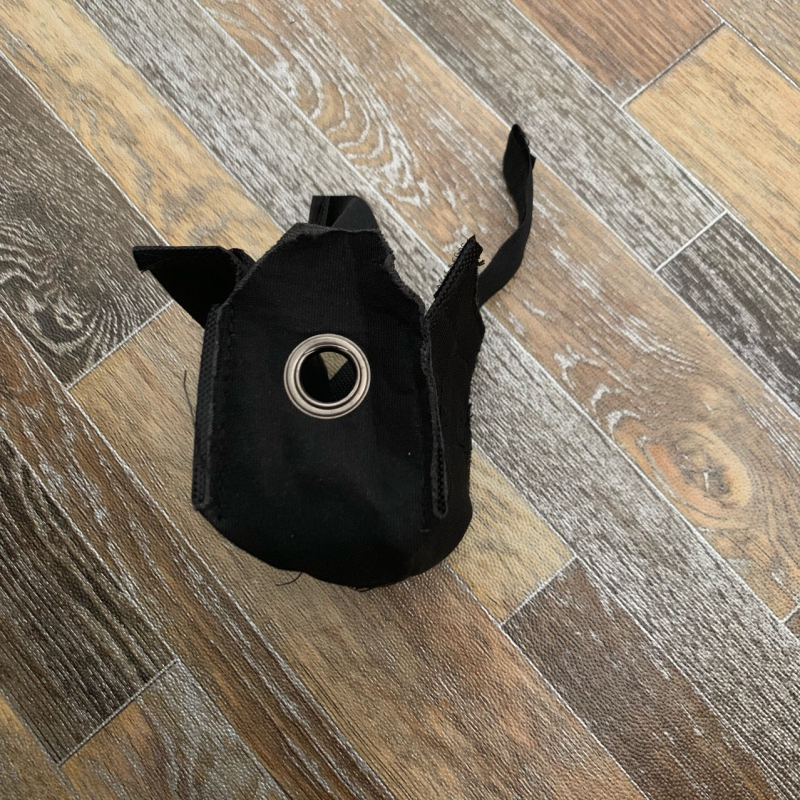 Apsauginis audinio krepšelis 4 ląstelių 18650 akumuliatorių komplektui su perėjimo anga, skirta dviračio žibintui