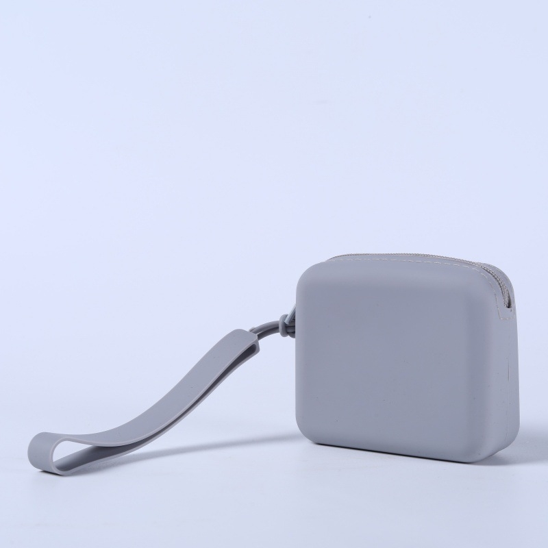 Szilikon tároló táska hallgatókhoz, holmikhoz és kulcsokhoz — négyzet alakú, többfunkciós, otthoni és utazási használatra