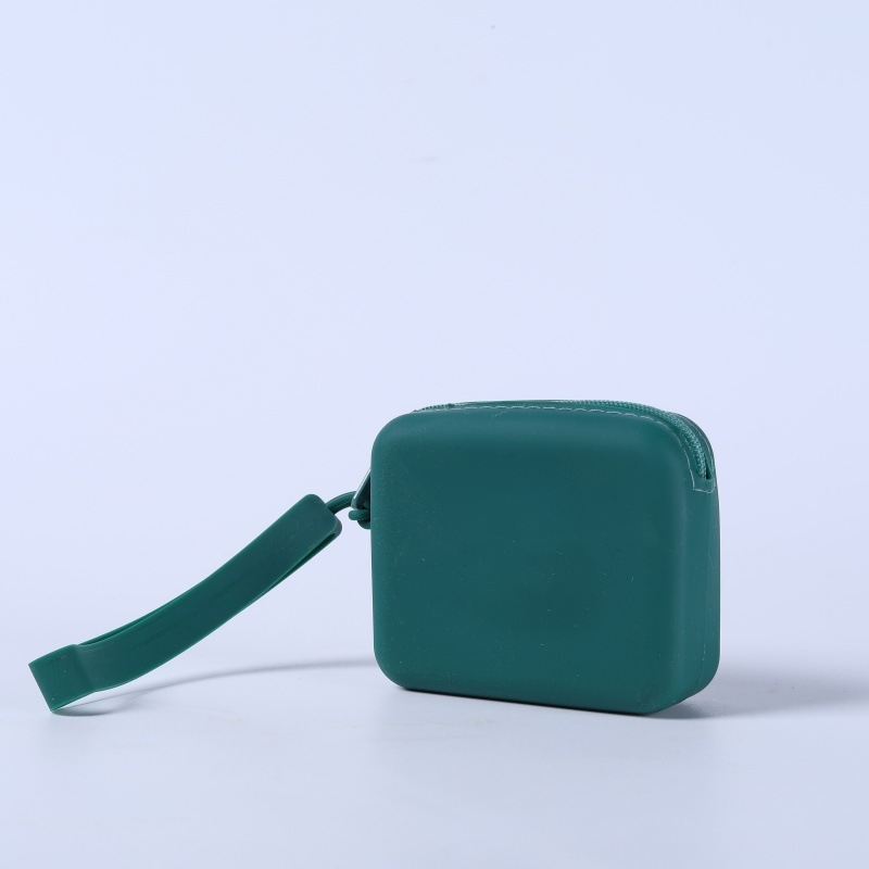 Szilikon tároló táska hallgatókhoz, holmikhoz és kulcsokhoz — négyzet alakú, többfunkciós, otthoni és utazási használatra