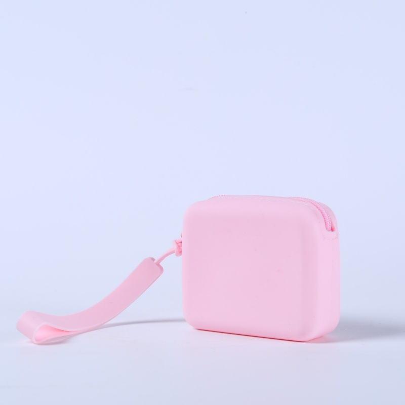 Szilikon tároló táska hallgatókhoz, holmikhoz és kulcsokhoz — négyzet alakú, többfunkciós, otthoni és utazási használatra