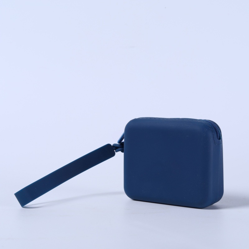 Szilikon tároló táska hallgatókhoz, holmikhoz és kulcsokhoz — négyzet alakú, többfunkciós, otthoni és utazási használatra