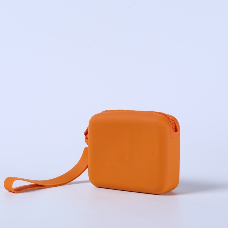 Szilikon tároló táska hallgatókhoz, holmikhoz és kulcsokhoz — négyzet alakú, többfunkciós, otthoni és utazási használatra