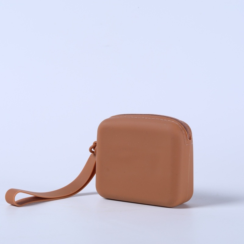 Szilikon tároló táska hallgatókhoz, holmikhoz és kulcsokhoz — négyzet alakú, többfunkciós, otthoni és utazási használatra