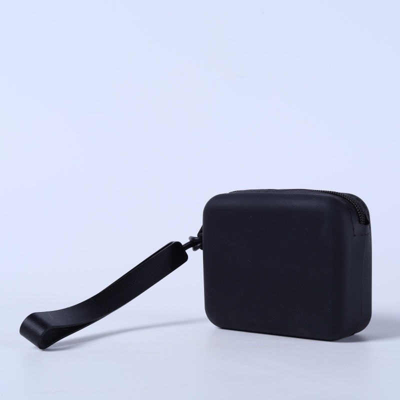 Szilikon tároló táska hallgatókhoz, holmikhoz és kulcsokhoz — négyzet alakú, többfunkciós, otthoni és utazási használatra