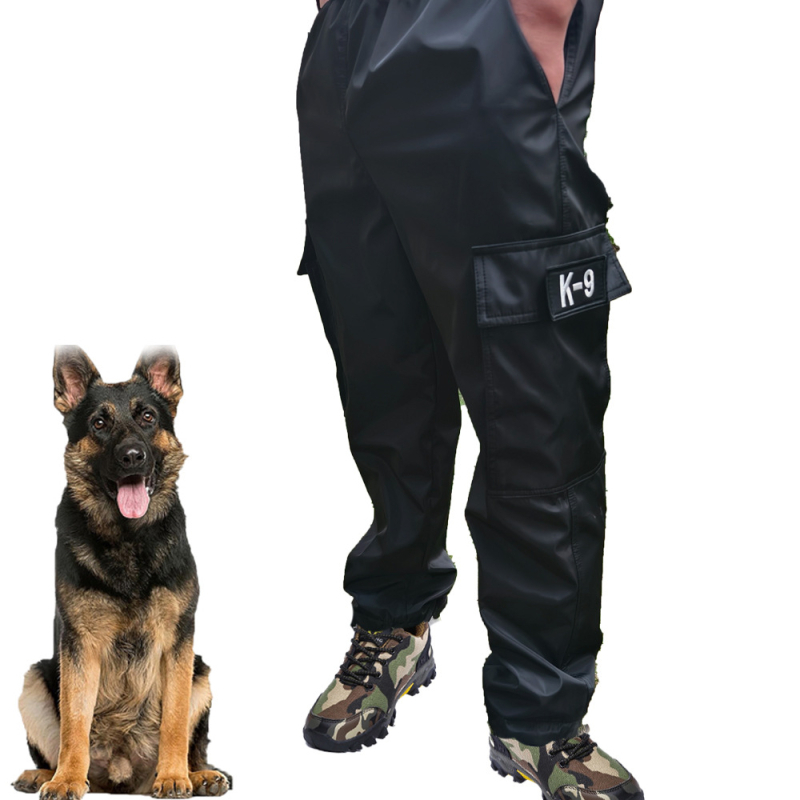 K9 suņu apmācību veste, ūdensnecaurlaidīgs neilons, bieza auduma, rāvējslēdzējs, bez kapuces, vairāk kabatas