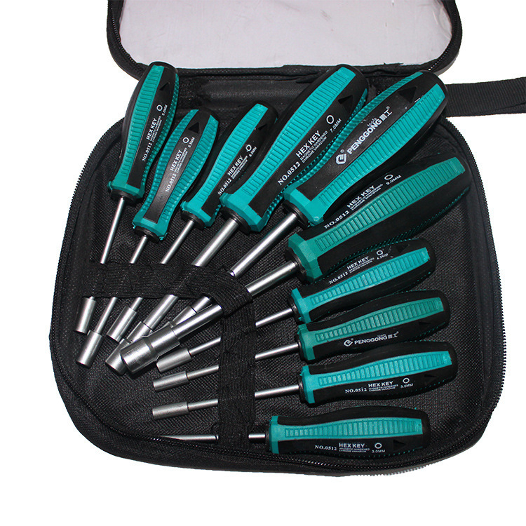 Penggong set hex utičnih odvijača, krom-vanadijska čelična, 100 g, šesterokutna glava