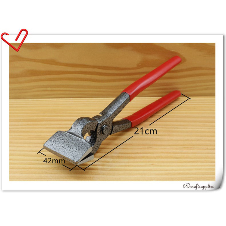 Клещи за кожен кант — ръчно изработени за DIY кожени изделия, пресоване на кант, материал: инструментална стомана, тегло 320 г