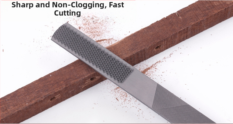 Дърводелски файл четири в едно, стоманен, плосък профил, двойна шарка, за дърводелство