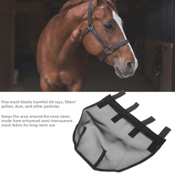 Arklių nosies apsauginis tinklas nuo uodų, megztas audinys, dulkių apsauga, reguliuojamas dirželis, vasaros naudojimui
