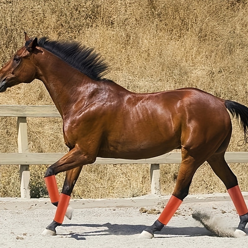 Защитно покритие за крак на кон при травма със мрежест материал и противоударна лента
