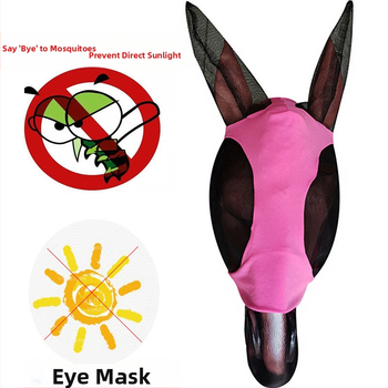 Elastinga arklio veido kaukė iš poliesterio su antiuodų ir vabzdžių apsauga | žirgų įranga