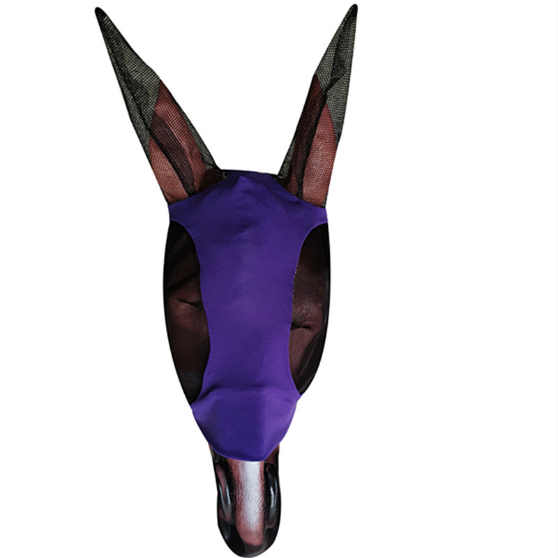 Elastinga arklio veido kaukė iš poliesterio su antiuodų ir vabzdžių apsauga | žirgų įranga