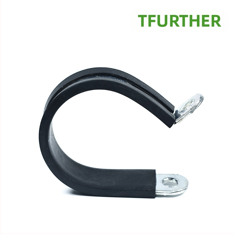 TFURTHER скоба за тръби с гумена подложка, неръждаема стомана 304, за фиксиране на тръби