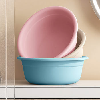 Bērnu vannas panna, bieza PP plastmasa, apaļa sejas/ūdens mazgāšanas panna mājas lietošanai, Nordic stils, tīrais svars 50–250 g