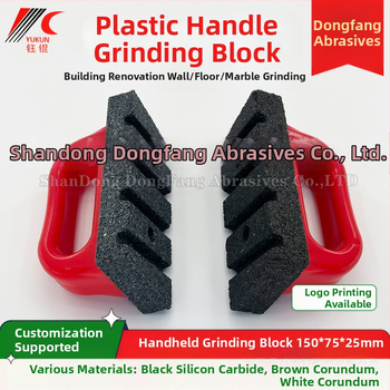 Блок за шлайфане с пластмасова дръжка, правоъгълна форма, материали: силициев карбид и корунд, зърнистост 24/36/46 или 16–10000, за полиране на мрамор