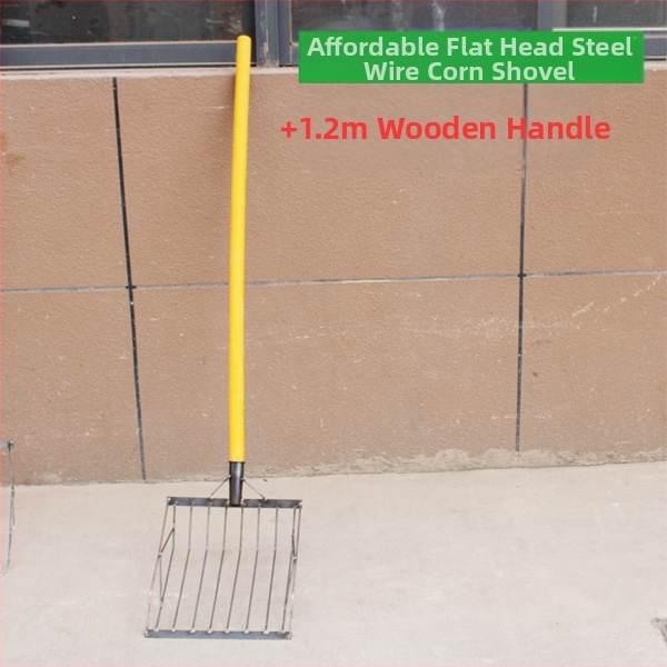 Kukurūzų šluotelės ir šakutės rinkinys — aukšto anglies plieno galva, medinė rankena, modelis BD-YM002, GRANPA