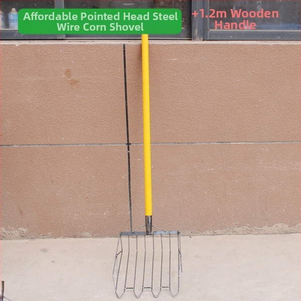 Kukurūzų šluotelės ir šakutės rinkinys — aukšto anglies plieno galva, medinė rankena, modelis BD-YM002, GRANPA