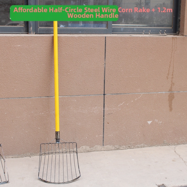 Kukurūzų šluotelės ir šakutės rinkinys — aukšto anglies plieno galva, medinė rankena, modelis BD-YM002, GRANPA