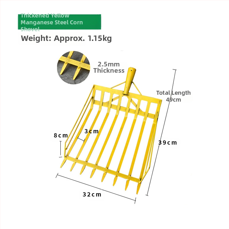 Kukurūzų šluotelės ir šakutės rinkinys — aukšto anglies plieno galva, medinė rankena, modelis BD-YM002, GRANPA