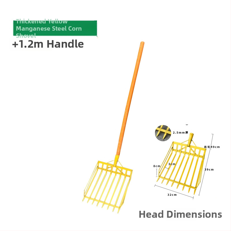 Kukurūzų šluotelės ir šakutės rinkinys — aukšto anglies plieno galva, medinė rankena, modelis BD-YM002, GRANPA