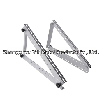 Plokščio stogo trijų kojų laikiklis, sulankstomas saulės modulių laikiklis PV moduliams, aliuminio lydinys, modelis 008, svoris 500 g, oksidacijos danga, nacionalinis standartas