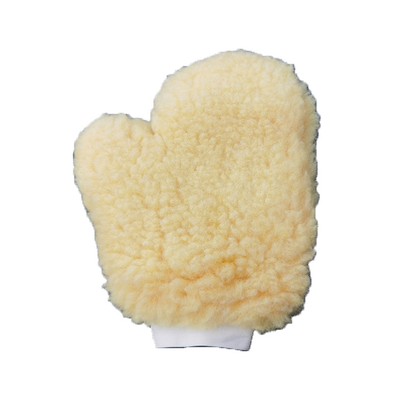 Autóápolási kesztyű ujjas – kétoldalas, többfunkciós, mű báránybőr plüss anyag, testreszabás lehetséges